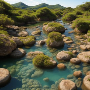 Descreva um moinho d'água em uma paisagem deslumbrante e descreva como a sua beleza natural e o som relaxante da água influenciam a vida das pessoas que vivem nas proximidades.