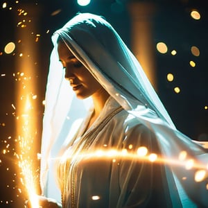 

NUN OF LIGHT, shallow depth of field, vignette, highly detailed, high budget Hollywood movie, bokeh, cinemascope, moody, epic, gorgeous, film grain, grainy