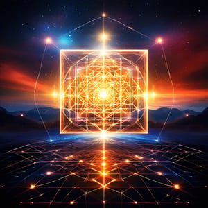 DIVINE CUBE, DIVINE GEOMETRY by greg rutkowski