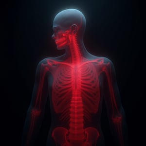 ANATOMICAL X-RAY OF A CYBORG, paint dripping Octane render, Cinematic lighting, Dramatic Lighting, dark fantasy 8k  