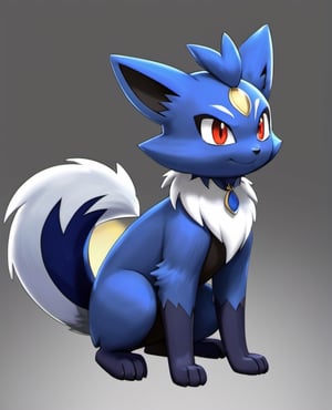 best quality, masterpiece, consistent, high resolution, 4k, grey background, centered,

 dark pokemon, fakemon, dark blue fur, solo, female, biped, sexy, tail, ,3D