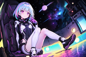 best quality,4k,(1girl,solo,fullbody),(short hair,light_purple_hair,neon_hair),purple eyes,dead eyes,dive_clothes,on_spaceship,space,stars,
coreful_space,




