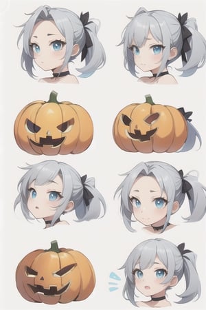 girl, pumpkin costume, choker, adorable expressions,
,KunoTsubakiv1