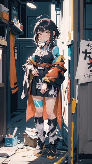 (dinamic pose), Megumin, full body, Surround her with soft and ambient lighting to set a tranquil mood. and her stunning white, black, and multicolored hair in highly detailed Make use of vibrant colors to bring this masterpiece to life, with exceptional artistry and a touch of elegance. (freckles:0.8)