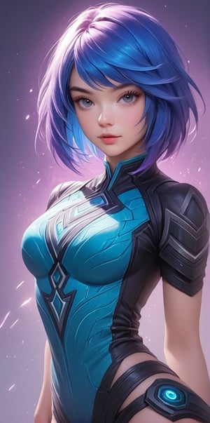 Psychedelic style, League of Legends game character, riven, Metaverse, Detail,