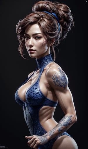 the portrait of a blueberry that resembles an absurdly beautiful, graceful, elegant, sophisticated fitness model woman, an ultrafine hyperdetailed illustration by kim jung gi, irakli nadar, intricate linework, bright colors, octopath traveler, final fantasy, unreal engine 5 highly rendered, global illumination,