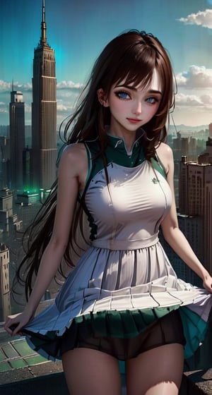 a woman laying on top of a table next to a city, an anime drawing, trending on cgsociety, extremely cute anime girl face, girl with white eyes, 3 d render beeple, portrait cute-fine-face, in an anime style, huge anime eyes, 🌺 cgsociety, 2049, cute anime face
,Tennis Dress,DonMn1ghtm4reXL
