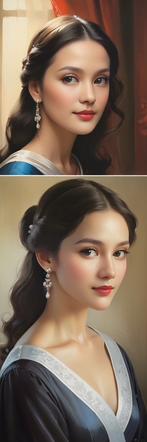 Classic Portrait Painting: Timeless elegance, realistic depiction, soft lighting, capturing character.