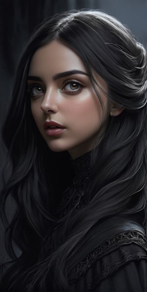 Ana de Armas, intricately detailed, dramatic lighting, soft shading, 
beautiful highly detailed face,concept dark fantasy, gothic, illustration, character design,pretopasin