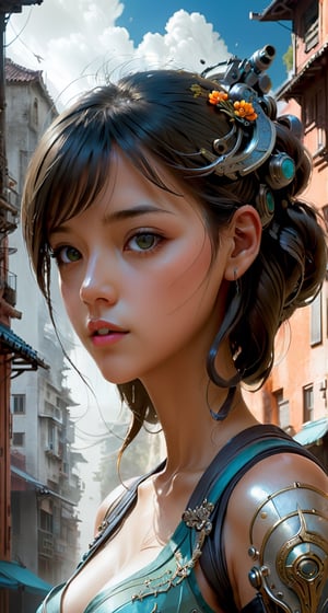 Concept art of a girl - digital artwork, illustrative, painterly, matte painting, highly detailed.