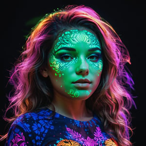 Hyperrealistic Girl Portrait**: An extremely high-resolution hyperrealistic portrait of a girl, pushing the boundaries of realism with fine textures and lifelike details.
,photo r3al,aw0k geometry,blacklight makeup,detailmaster2
