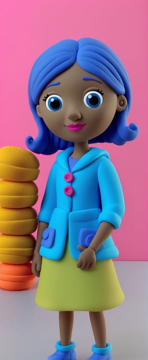 Play-Doh Style Claymation**: A Claymation girl with a centered composition, bringing tactile artistry to life.
,3d style