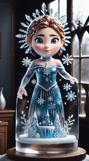 "Craft an artwork showcasing a girl of Nordic descent as part of an ice sculpture, blending her ethereal beauty with the transient nature of frozen art."
,DonMChr0m4t3rr4XL ,frwks,sticker
