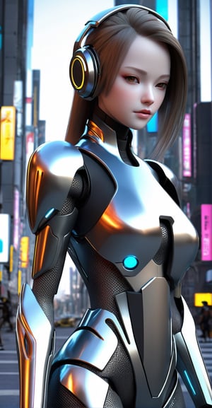 High-Tech Android Girl 3D Game Character Model**: Step into the future as a cutting-edge android, with sleek metallic design and futuristic cityscapes.
,SteelHeartQuiron character