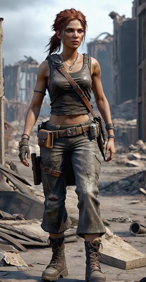 Post-Apocalyptic Survivor Girl 3D Game Character Model**: Brave the wastelands as a rugged post-apocalyptic survivor, portrayed amidst the ruins and wreckage of a dystopian world.
,HellAI