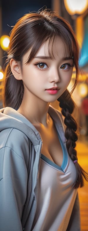 HDR Portrait of a Captivating Girl: High dynamic range, rich details in the girl's features, intense lighting effects.,candyseul