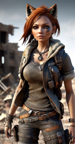 Post-Apocalyptic Survivor Girl 3D Game Character Model**: Brave the wastelands as a rugged post-apocalyptic survivor, portrayed amidst the ruins and wreckage of a dystopian world.
,Spirit Fox Pendant
