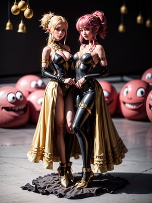 ((Full body, standing):1.5), Princess Zelda only:wearing Samus Aran's armor ((black with gold parts):1.2), feathers she has extremely large breasts, very short pink hair, blue eyes, is doing erotic pose, is smiling and looking at the viewer, inside an alien dungeon, full of ((mutant slimes):1.2). Super Metroid Style, Super Metroid, anime, anime, Hyperrealism, Hyperrealism, 16k, ((high quality, high details):1.4), UHD, masterpiece
