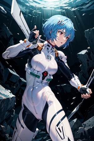 (best qulity), (masterpeice),
girl fighting, white bodysuit, shoulder armor,
dramatic lighting,ayanamirei