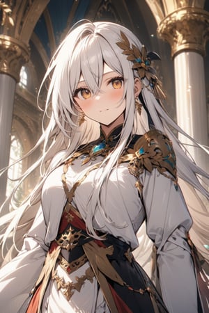 Cultivation World, female, white hair, white clothes