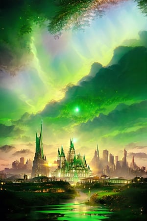 fantasy landscape with the emerald city in the background
1girl, ,EpicSky