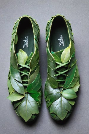 shoes made out of leaves