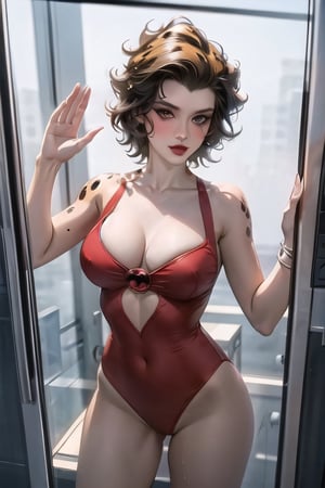 cheetara_bodysuit_aiwaifu, naked, facial portrait, sexy stare, anal portrait, fucking, against glass, sex from behind, breasts on glass