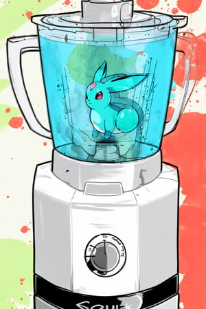 Liquified Carbuncle,pokemon creature stuck in food processor,