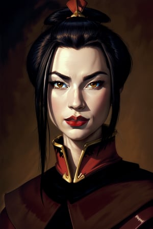 Azula Painted by yoshitaka amano,Warm lighting, intricately detailed, 8k, perfect shading, perfect detail, perfect colors, yoshitaka amano style, azula