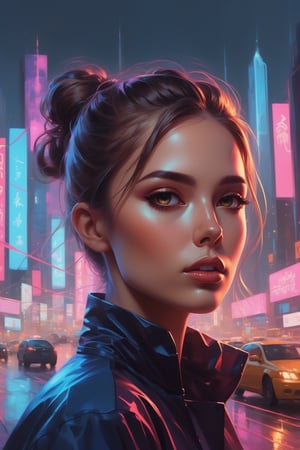 style of Alena Aenami, (face study:1.4) of a captivating woman, her features composed entirely from (vibrant electrical energy:1.3), set against the backdrop of a futuristic cityscape; this setting is adorned with (holographic billboards and flying vehicles:0.5).
