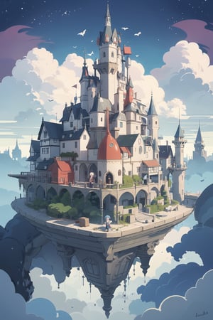 color photo of a 2D artwork inspired by the kawaii cutecore aesthetic, featuring a whimsical depiction of Howl's Moving Castle. The artwork exudes a delightful blend of charm and cuteness, with vibrant colors and adorable character designs. Howl's Moving Castle, a fantastical structure, takes center stage, adorned with intricate details and an enchanting air. The scene captures the essence of the beloved Studio Ghibli film, bringing its magical world to life in a visually captivating manner. This delightful artwork combines the imaginative storytelling of Howl's Moving Castle with the playful aesthetics of kawaii cutecore, resulting in a joyful and whimsical interpretation that will surely resonate with fans of both genres