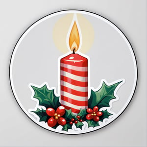 Christmas candles, Sticker,Stickers