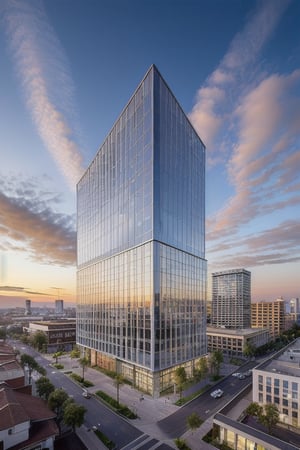 sunrise SKY, business complex, ((architecture by carlos bratke)), 