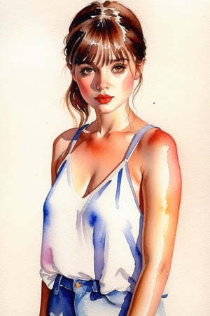 1girl,watercolor \(medium\),FilmGirl