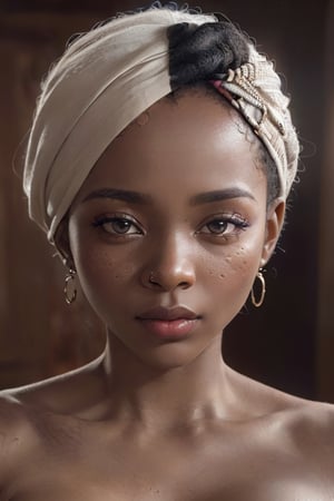 (((ultrarealistic))), (((photorealistic))), (((creates a portrait of a mature African girl with a detailed texture of her skin))), details, absurd, Full girl, Hyperrealistic, photography, real , professional, 8k, soft natural light, hyper details, detailed, photorealistic, realistic, 8k, nude, big tits,
