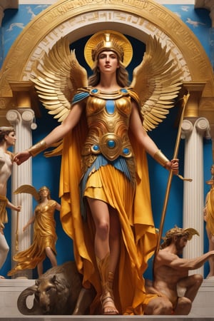 (masterpiece), (extremely intricate), fantasy, (((hyperrealistic, 8K, Ancient Greek mythology,)

Full Body Image of Athena ascending as a revered deity of ancient Greece, with other gods and goddesses acknowledging her wisdom and power.
wearing daring greek costume

(colorful Greek God's clothing, intricate details), ( perfect composition:1.4 ) Deviantart HD, art station hd, concept art, detailed face and body.
