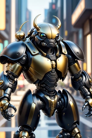 Angry AgileDung Beetle mecha robo soldier character,black armor, anthropomorphic figure, wearing futuristic soldier armor and weapons, reflection mapping, realistic figure, hyperdetailed, cinematic lighting photography, 32k uhd with a golden staff, roaring

By: panchovilla,mecha