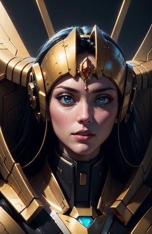 (masterpiece,  best quality,  beautiful and mecha aesthetic, gold asthetic:1.2), 1girl, goddess, portrait, digital painting, ([cyberpunk: ancient]:0.5), ultra highres,  8k,  4k, detailed, colorful, radiosity, automatic white balance, looking above, (digital art, fantasy art:1.3)