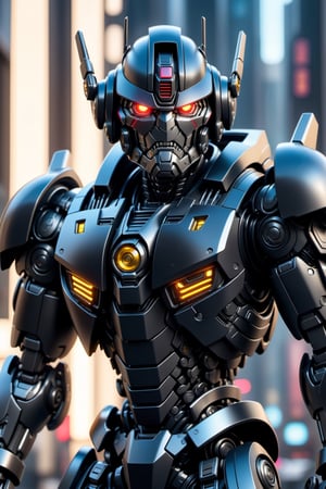 Angry AgileDung transformer mecha robo soldier character,black armor, anthropomorphic figure, wearing futuristic soldier armor and weapons, reflection mapping, realistic figure, hyperdetailed, cinematic lighting photography, 32k uhd,