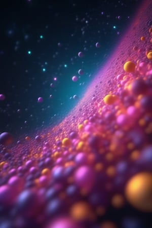 Bokeh render, isometric view, unstable gravityspace nebula waves, a timeless being made ofuminescent viscous gel traveling faster than thespeed of light through the event horizon of ablackhole