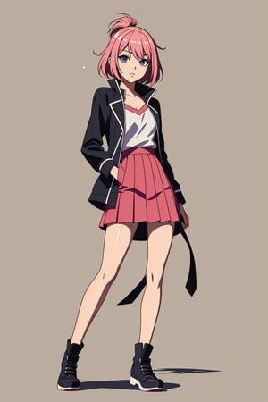 girl pink hair, 2d, anime girl, good outline ,,<lora:659111690174031528:1.0>