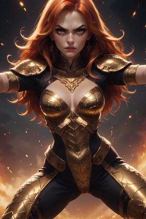 score_9, score_8_up, score_7_up, (unreal engine:1.5)
Fiery warrior woman, intense gaze, flowing wavy rainbow hair, detailed armor with golden accents, (glowing embers:1.5), dynamic lighting, (intricate design:1.5), fantasy art, pointing at viewer, furrowed brow, v-shaped eyebrows, looking at viewer, intense, (dynamic pose:2), fighting stance,