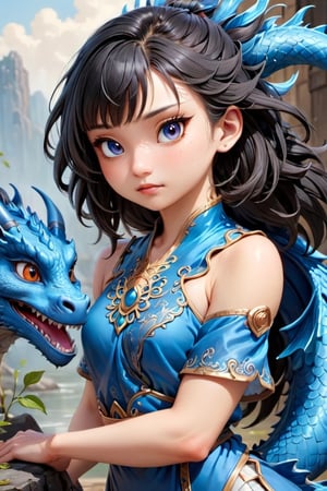 dragon girl, fine art, high detailed, 18 year old girl,
