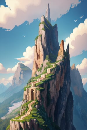 masterpiece, best quality,pixel art,  ,no_humans,mountain