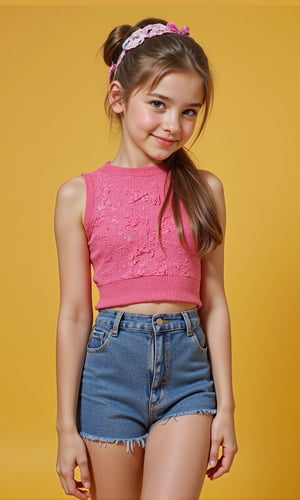 tween girl in childish alluring style