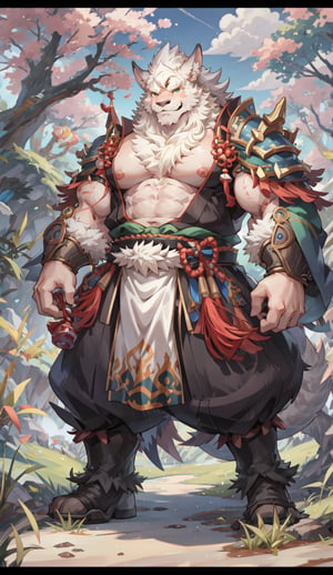 1 kemono mature male,  fluffy_dragon, solo, 4K,  masterpiece, ultra-fine details, full_body, thick arms, prominent ear, thick eyebrow, Argus-eyed, big_muscle,  muscular thighs, tall, Muscular,
Japanese summer fastival