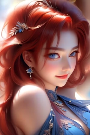 best quality,masterpiece,8k,1girl,(red hair:1.8),8k eyes blue, ,extremely_beautiful_detailed_anime_face_and_eyes,an extremely delicate and beautiful smile,dynamic angle, cinematic camera, dynamic pose,depth of field,chromatic aberration,backlighting,Watercolor, Ink, epic, candystyle, ,style,r1ge,Angelic gorgeous perfect eyes, fantastic face, caucasian, cleavage, beautiful look, detailed elegant erotic seethru underwear revealing nipples,brown and blue palette, ultra focus, face ilumined, face detailed, 8k resolution, painted, dry brush, brush strokes, razumov style and garmash style , trending on artstation, sharp focus, studio photo, intricate details, highly detailed, by greg rutkowski,Best quality, masterpiece, ultra high res, (photorealistic:1.4), 8K raw photo, (fractal art:1.4), cinematic lighting, rim lighting, highly detailed, official art, flawless, sharp focus1girls, negligee, masterpiece, best quality, highly detailed,having fun on bed,1 girl,perfecteyes naked girl in bed , best quality, 8k, smile,Spirit Fox Pendant,girl