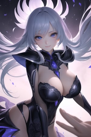 (best quality, masterpiece, colorful, dynamic angle) a sexy mage, beautiful detailed eyes:1.2,best illumination, (best shadow, an extremely delicate and beautiful, Anime face,2.5D,8k, Beautiful facial ,gigantic hanging breasts,features,bloom), mage hood, smiling, beautiful colorful background, distopian city on fire, (intricate details, hyperdetailed:1.15, extreme detailed, highest detailed), 