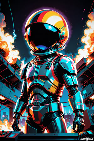 Bomb Jack, reimagined 80s zxspectrum game character, game poster style, digital painting, cover artist Dave Rapoza, 8k, concept art, sharp, intricate, highly detailed, UHD drawing, mastery, acrylic painting, style of makoto shinkai, jamie wyeth, james gilleard, edward hopper, greg rutkowski, score_9, score_8_up. 