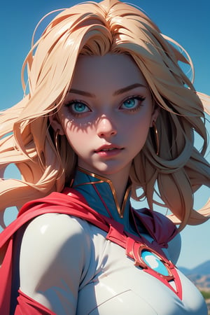 1girl, Highly detailed RAW color Photo, poised poise, superhero_pose, Full Body, ((portrait of supergirl)) age 18, ((dynamic_pose)), ((flying_midair)), ((fighting)), ((long_red_cape)), ((fully_suit_red_blue_white_gold)), beautiful face, symmetrical face, tone mapped, intricate, elegant, highly detailed, digital painting, concept art, red and blue, smooth, sharp focus, colorfull, depth of field, octane render,  art by artgerm and alphonse mucha, trending on artstation, cinematic animation still, by lois van baarle, ilya kuvshinov, metahuman, outdoors, toned body, (sci-fi), ((cloudy_blue sky)), (mountains:1.1), (lush green vegetation), (two moons in sky:0.8), (highly detailed, hyperdetailed, intricate), (lens flare:0.7), (bloom:0.7), particle effects, raytracing, cinematic lighting, shallow depth of field, photographed on a Sony a9 II, ((35mm f1.8_wide angle lens)), sharp focus, cinematic film still from Gravity 2013, short_curly_hair, average_breasts, blond_curly_hair, green-eyes, ((sexy_pink_lips)), intricate_detail, realistic, detailed_background, (8k, RAW photo, best quality, masterpie ce:1. 2), detailed_skin, sharp_eyes, beautifull, looking_at_camera, beautiful detailed eyes, beautiful detailed lips, high detailed skin, detailed background, 8k uhd, dslr,photorealistic, perfect hand, perfect fingers, big_breasts, Detailedface, 3DMM